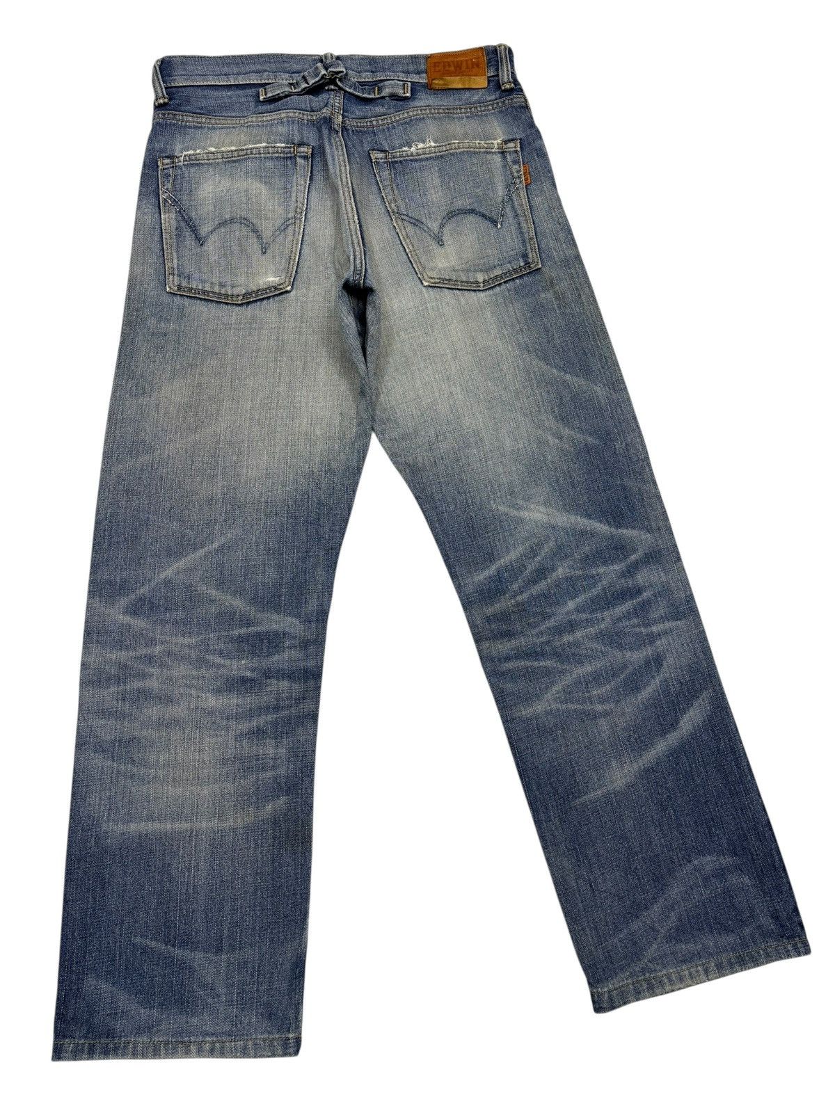 Kapital Edwin 505z Selvedge Denim Baggy Jeans Buckle Back Size US 33 - 5 Thumbnail