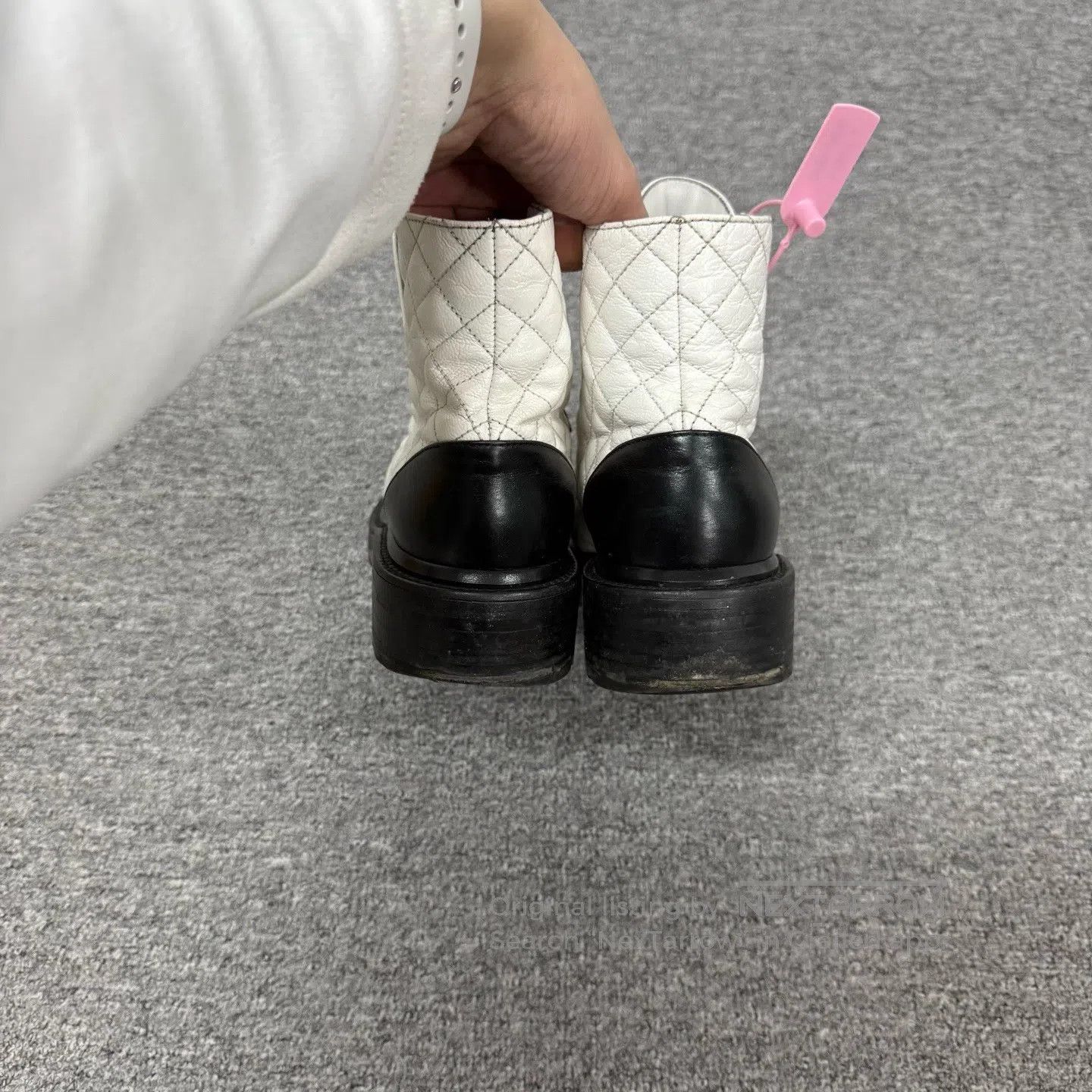 Chanel Chanel Double C Panda Color Diamond Pattern Short Boots| Size US 8 / IT 38 - 5 Thumbnail