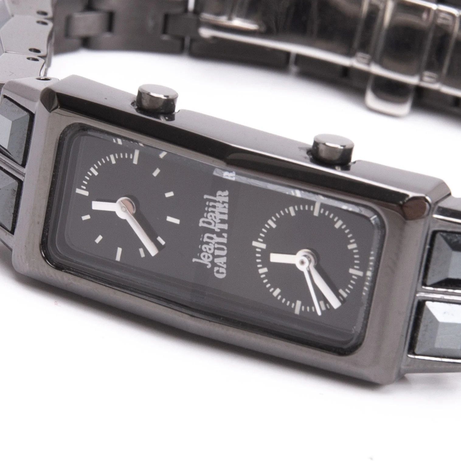 Jean Paul Gaultier Crystal Glass Decorated Watch in Black Size ONE SIZE - 2 Thumbnail