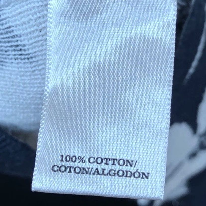 Ann Taylor Ann Taylor Womens Sweater Floral Button Front Knitted 100% Cotton M Navy White Cardigan Casual Womens Size M / US 6-8 / IT 42-44 - 7 Thumbnail