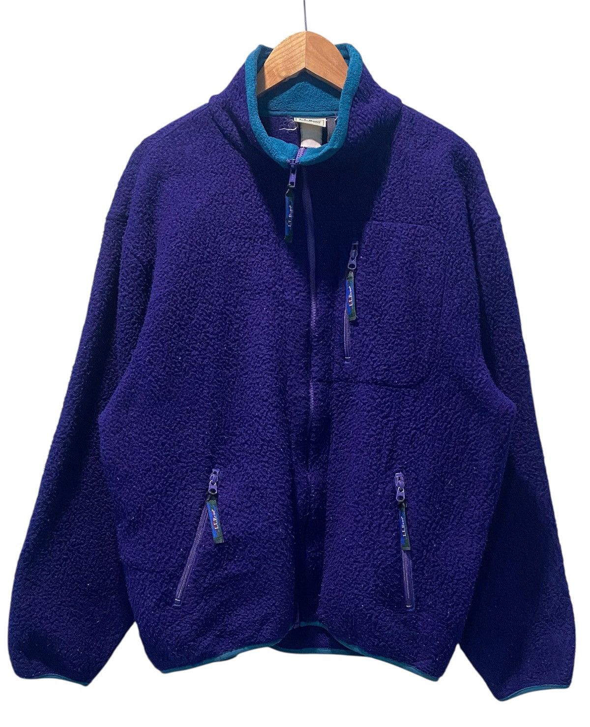 L.L. Bean Vintage 90s L.L. Bean Deep Pile Sherpa Fleece Jacket Size US XL / EU 56 / 4 - 1 Thumbnail
