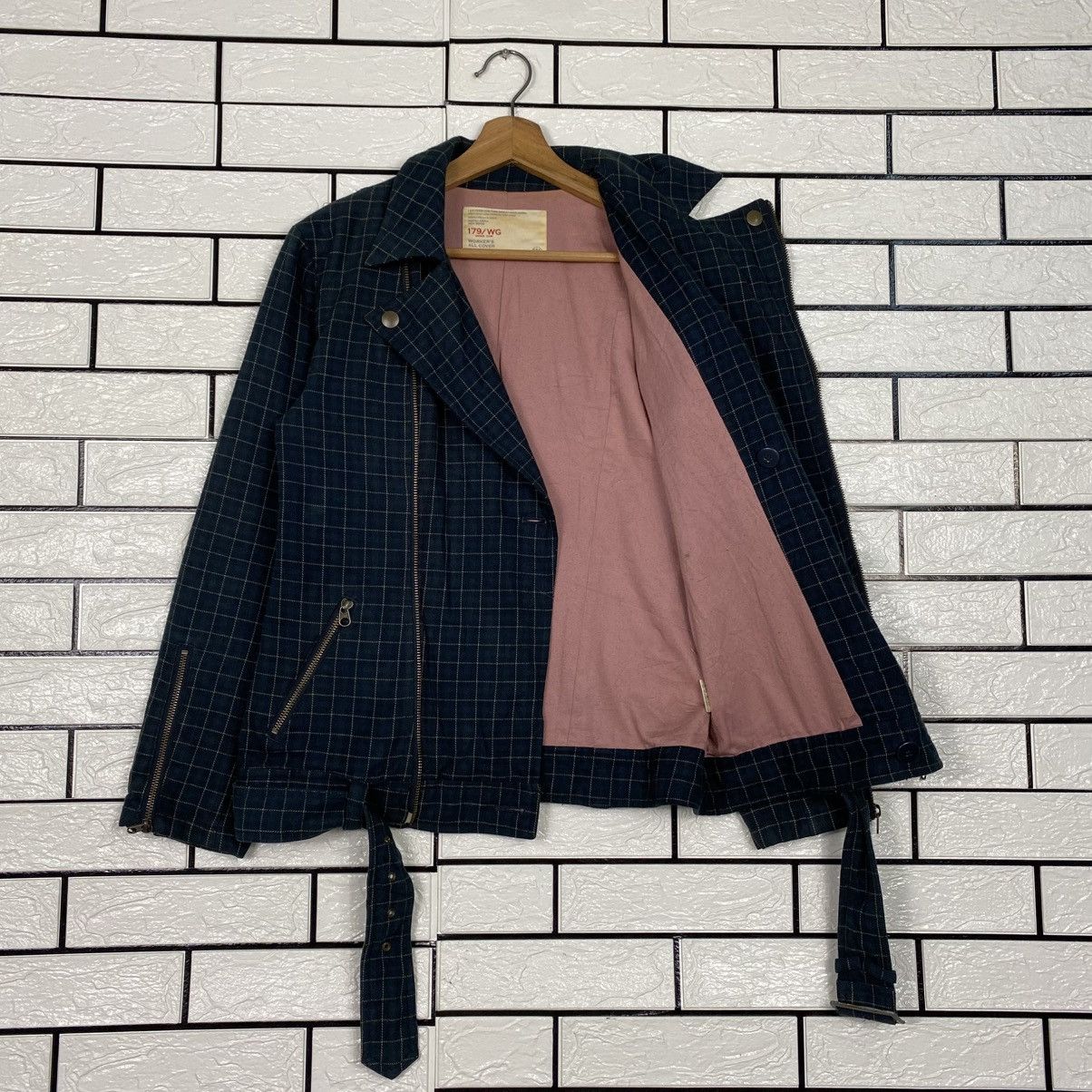Issey Miyake 📌Biker Jacket Double Collar Nicole Club Tartan Bondage Size US M / EU 48-50 / 2 - 12 Thumbnail