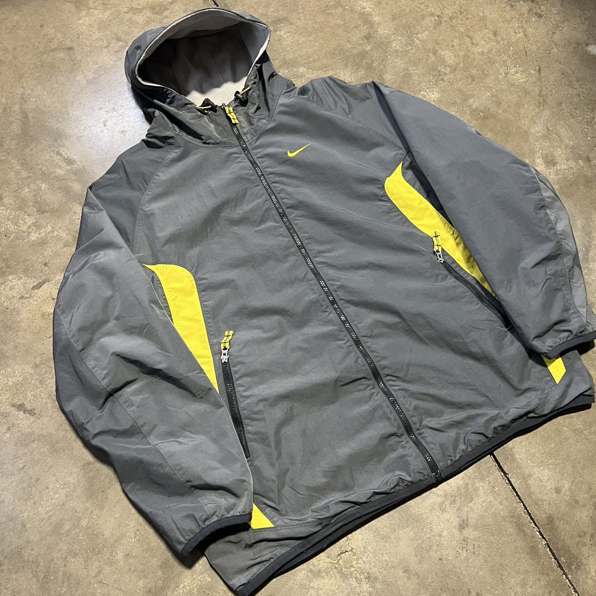 Nike × Vintage Vintage Nike Reversible Puffer Jacket Mini Swoosh Fleece Y2K Size US XL / EU 56 / 4 - 5 Thumbnail