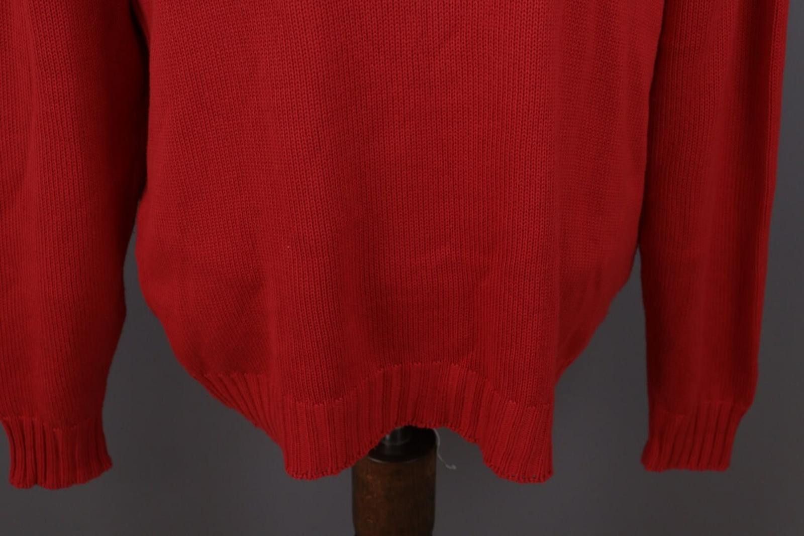 Carlo Colucci Carlo Colucci Red Crew Neck Knit Sweater Size 56 Size US M / EU 48-50 / 2 - 3 Thumbnail