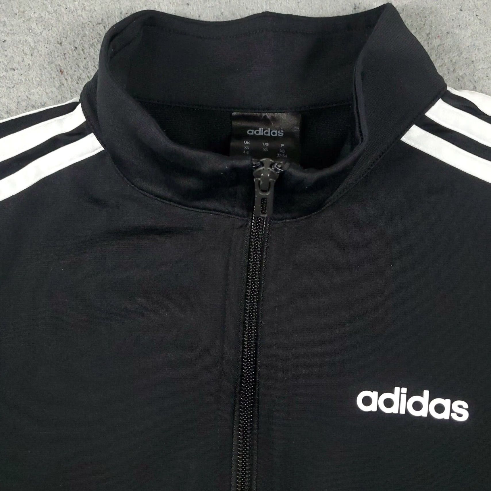 Adidas Adidas Jacket Womens XS Black White Full Zip Up Track Jacket Casual Sports Size XS / US 0-2 / IT 36-38 - 2 Thumbnail