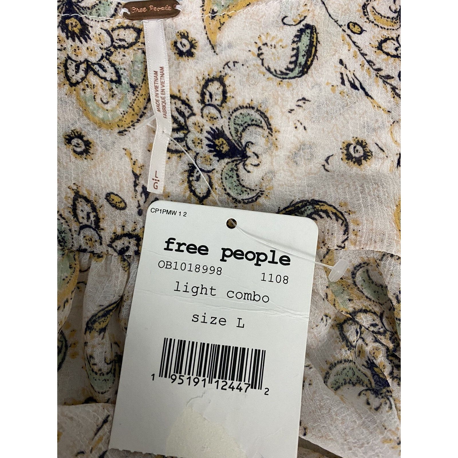 Free People Free People Lolita Top Women Light Combo Size Large A002081 Size L / US 10 / IT 46 - 6 Thumbnail