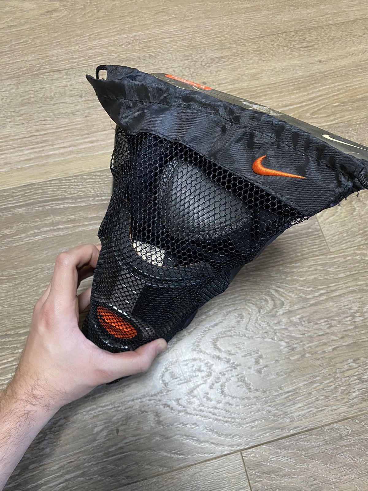 Nike × Vintage VTG Nike Total 90 Soocer Shields Size L Rare Black/Orange Size ONE SIZE - 12 Thumbnail