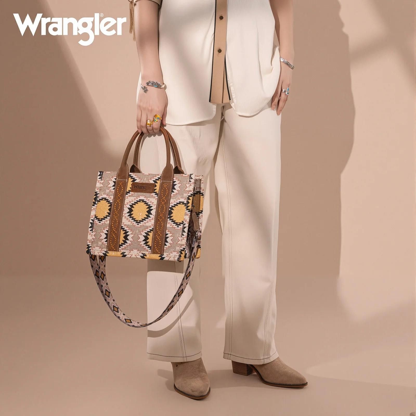 Wrangler Stylish Wrangler Canvas Tote Bag with Adjustable Strap Size ONE SIZE - 5 Thumbnail