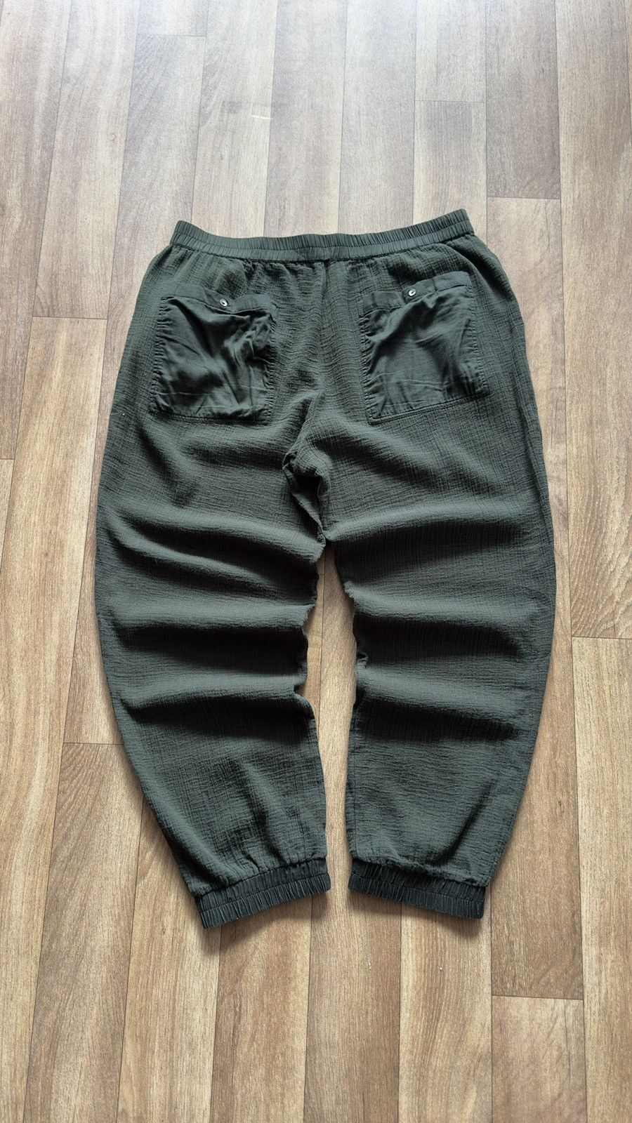 Gudrun Sjoden Gudrun Sjödén Relaxed Fit Textured Muslin Pants Green M Size 30" / US 8 / IT 44 - 8 Thumbnail