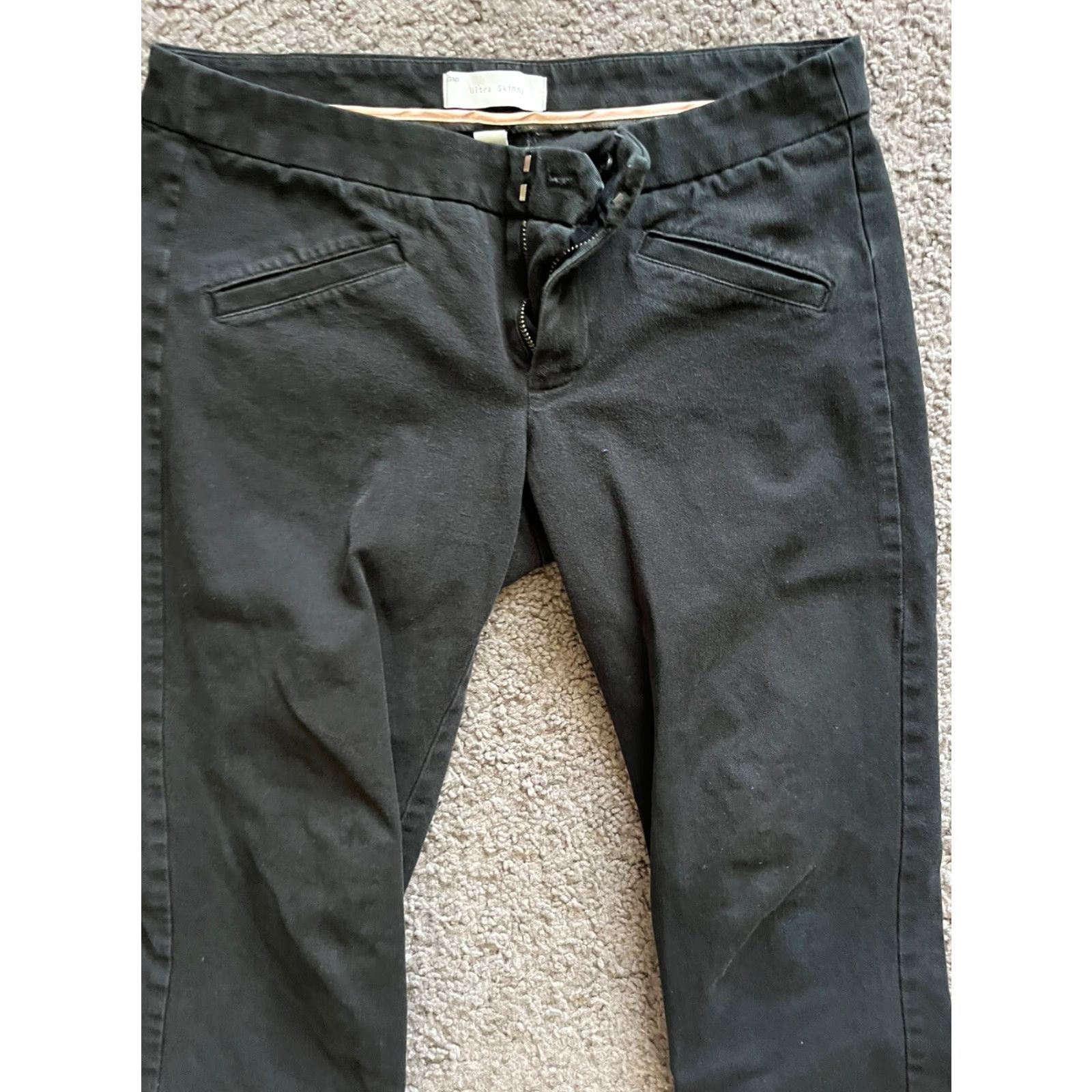 Gap Gap Ultra Skinny Crop Pants Women's Black Size 6 Regular Two Way Stretch Size 28" / US 6 / IT 42 - 2 Thumbnail