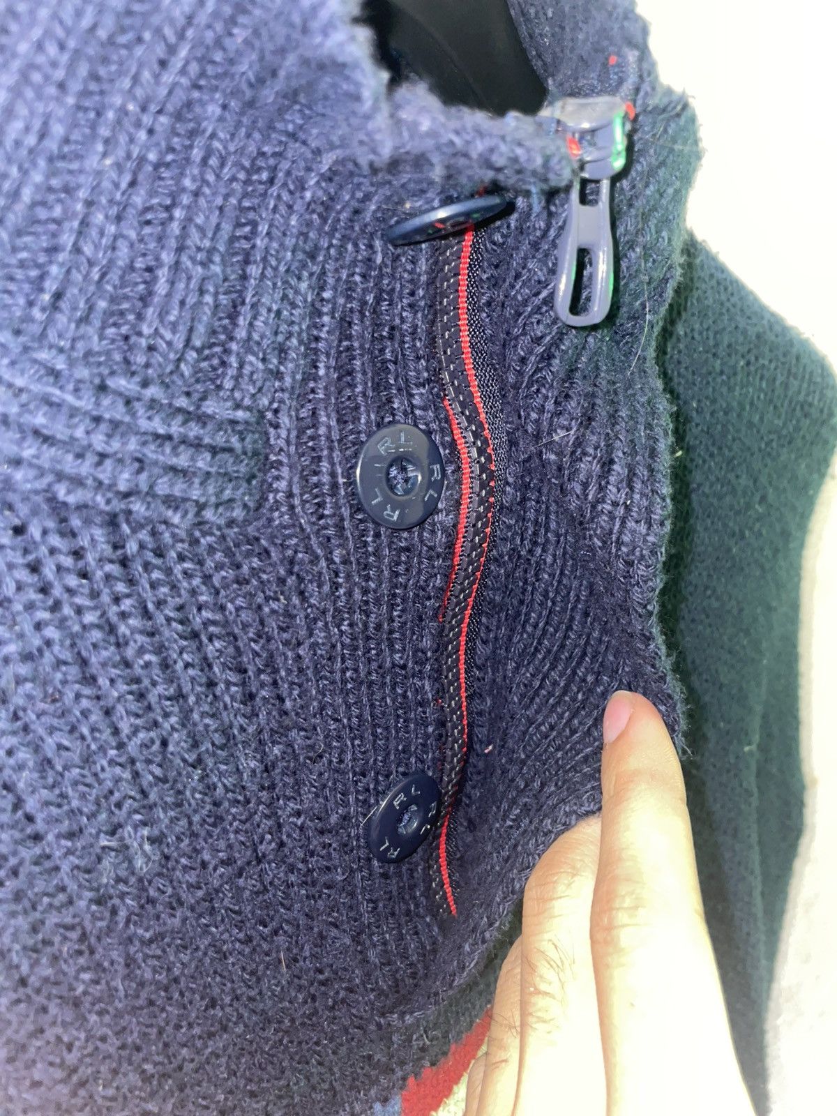 Ralph Lauren USA Flag Zip Sweater XXL