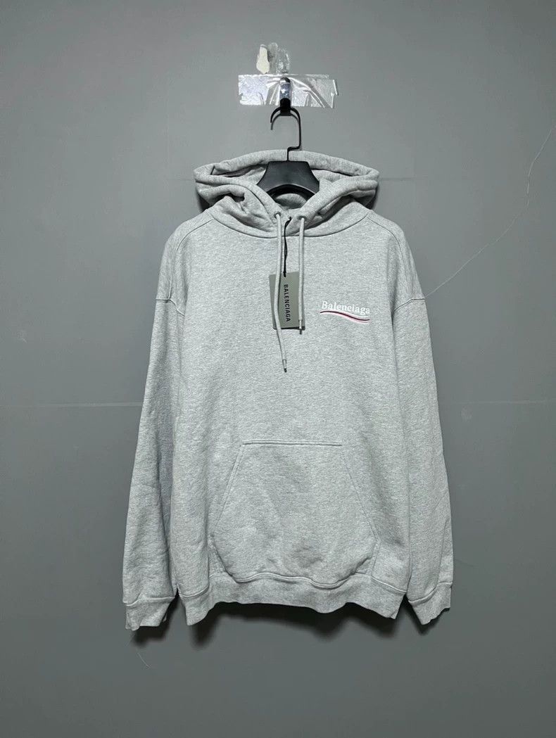 Balenciaga Balenciaga Embroidered Hoodie in Grey Color-2506 Size US S / EU 44-46 / 1 - 1 Thumbnail