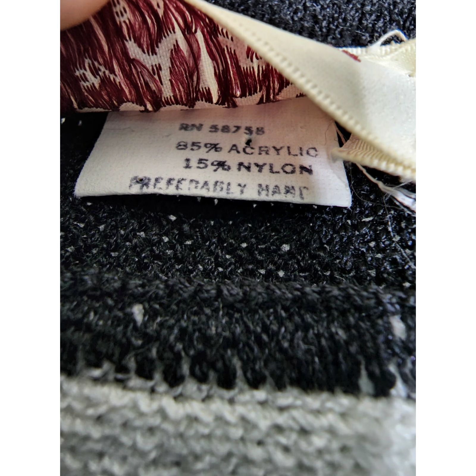 Vintage VINTAGE Laura by Alyzia M Pullover Knit Sweater Black White David Rose Style Sweater Womens M Black 1980s Full Set Clothing Size M / US 6-8 / IT 42-44 - 5 Thumbnail