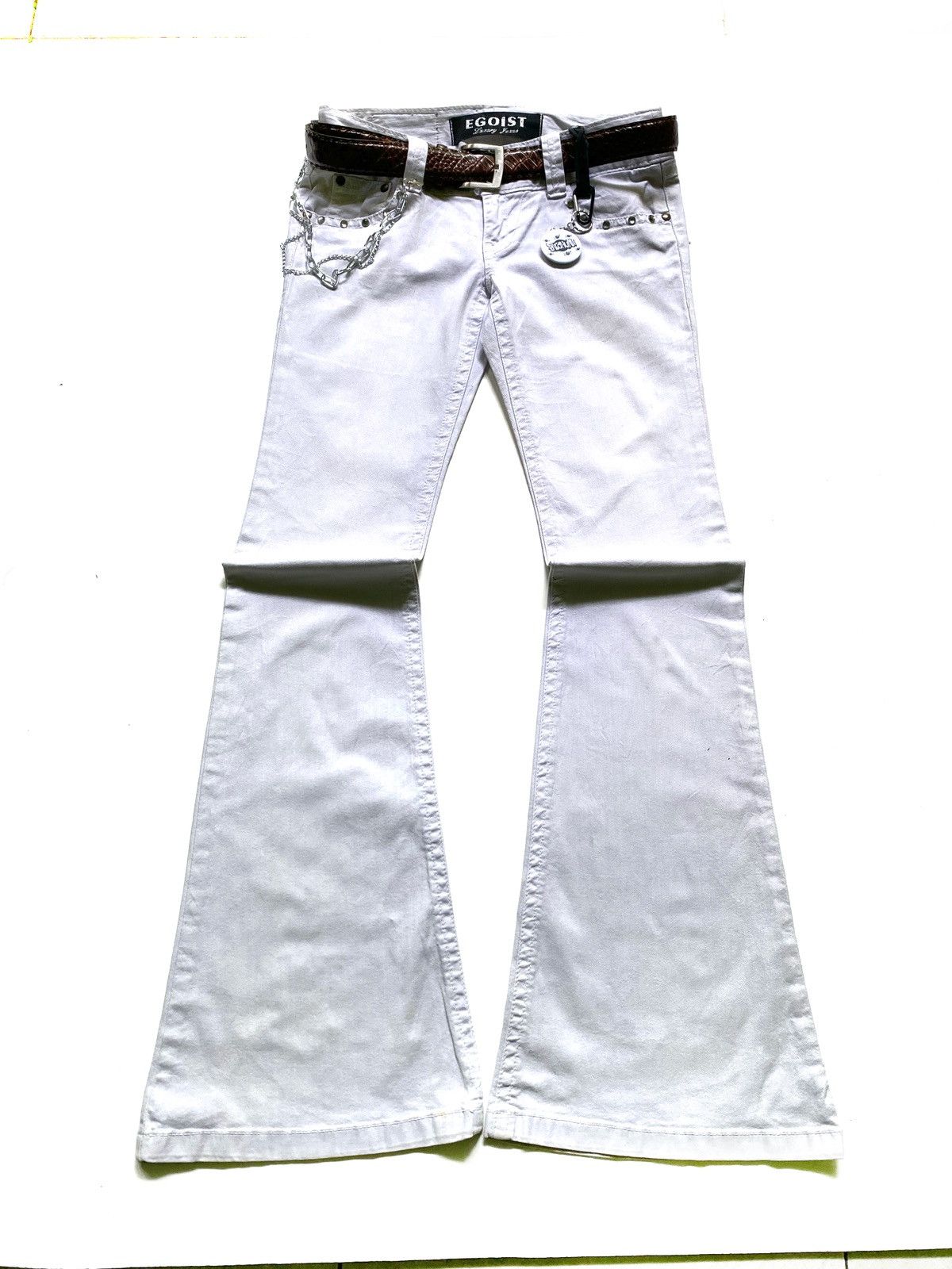 If Six Was Nine × Japanese Brand × Le Grande Bleu (L.G.B.) SICK💰 Egoist Super Flare pants Size US 29 - 1 Thumbnail