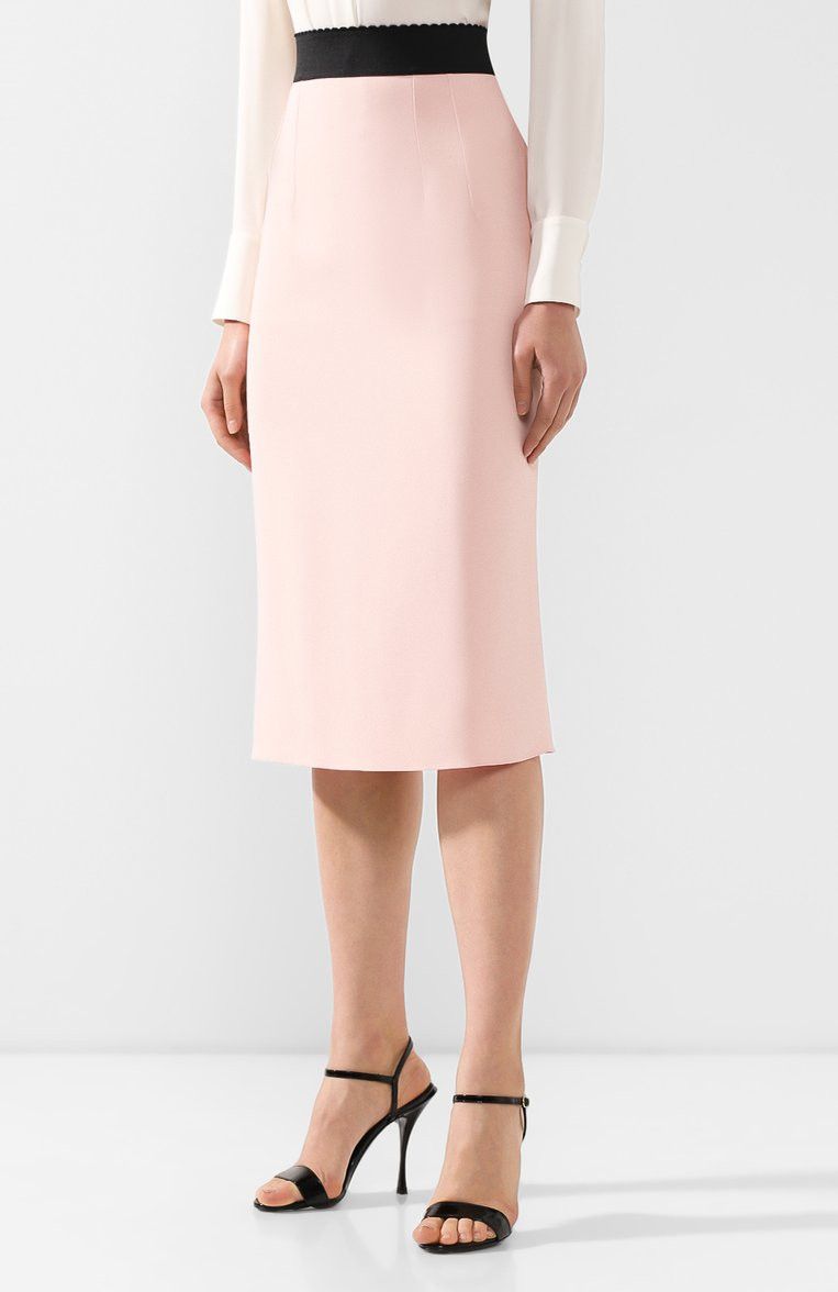 Dolce & Gabbana o1y0925 Midi Skirt in Light Pink Size 25" / US 0 / IT 36 - 2 Thumbnail