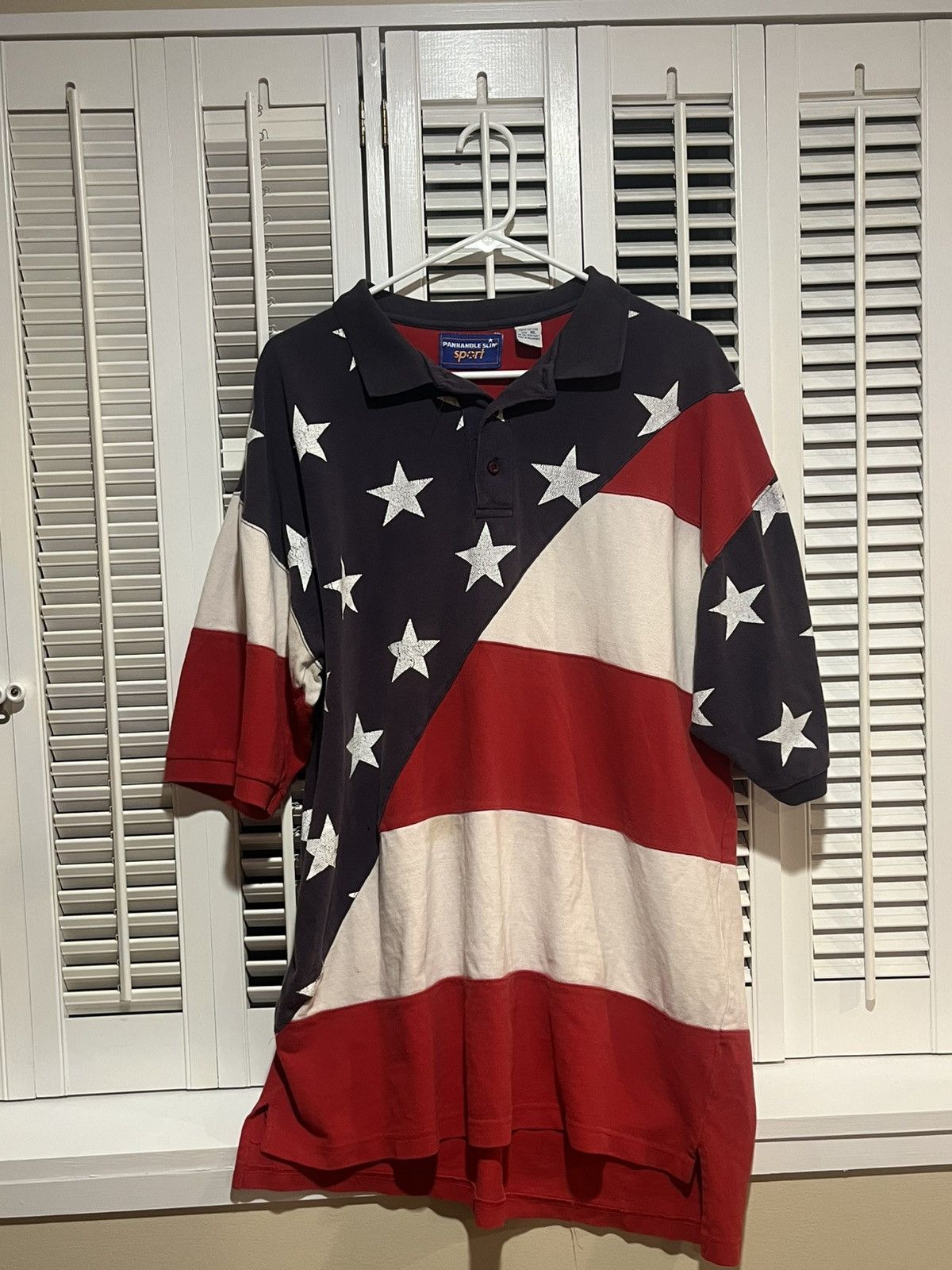 Vintage Y2K Faded American Flag Patriotic Polo Shirt / XL Size US XL / EU 56 / 4 - 1 Thumbnail