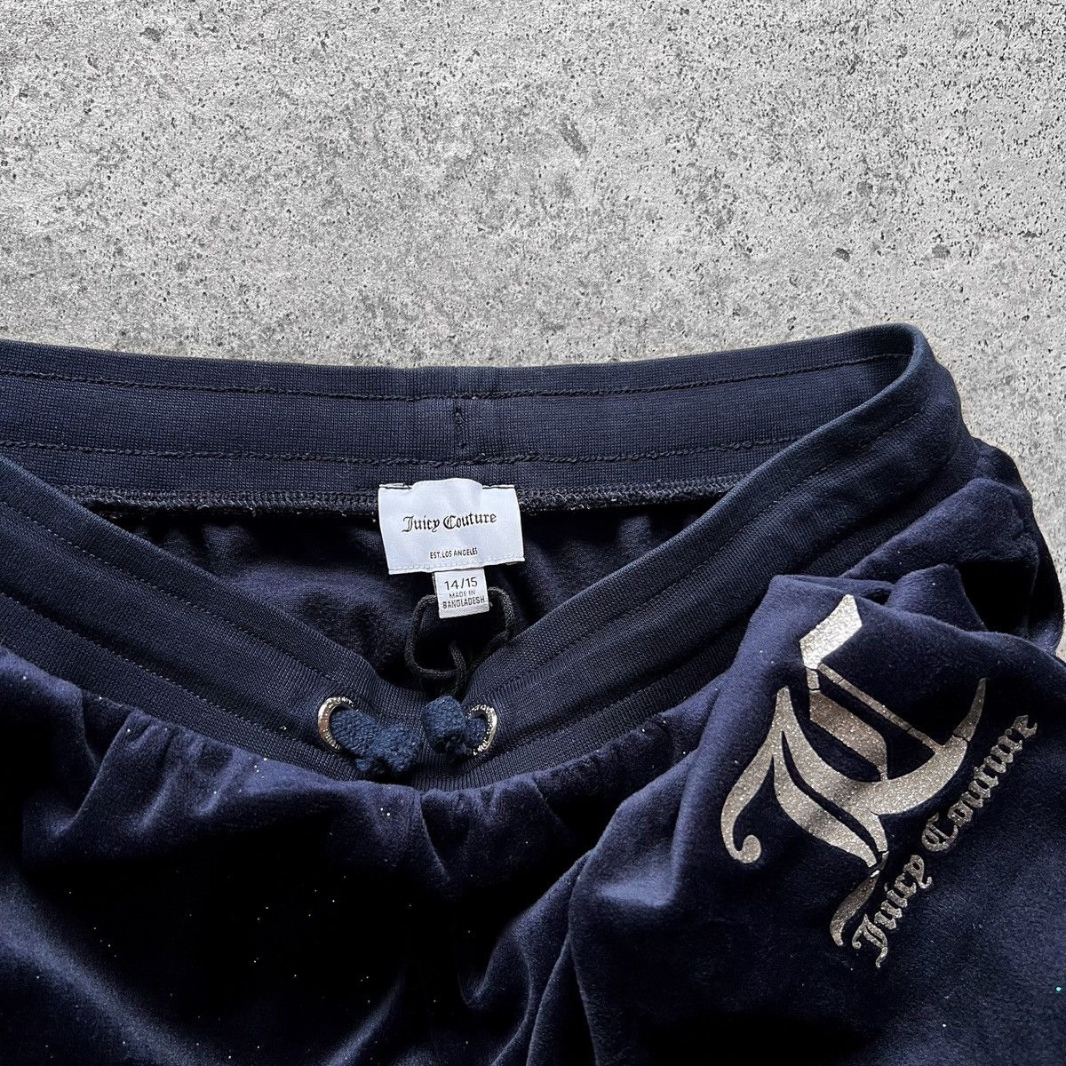 Juicy Couture × Juicy Couture Jeans Juicy Couture Womens Blue Velour Bootcut Pants Small Logo Size 27" / US 4 / IT 40 - 7 Thumbnail