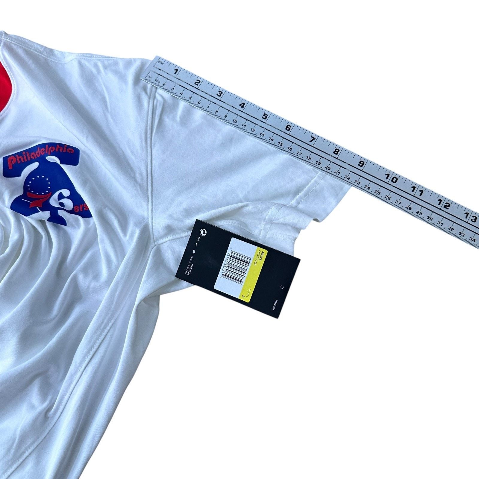 Nike Nike Engineered Philadelphia 76ers T-Shirt Mens Small White Size US S / EU 44-46 / 1 - 11 Thumbnail