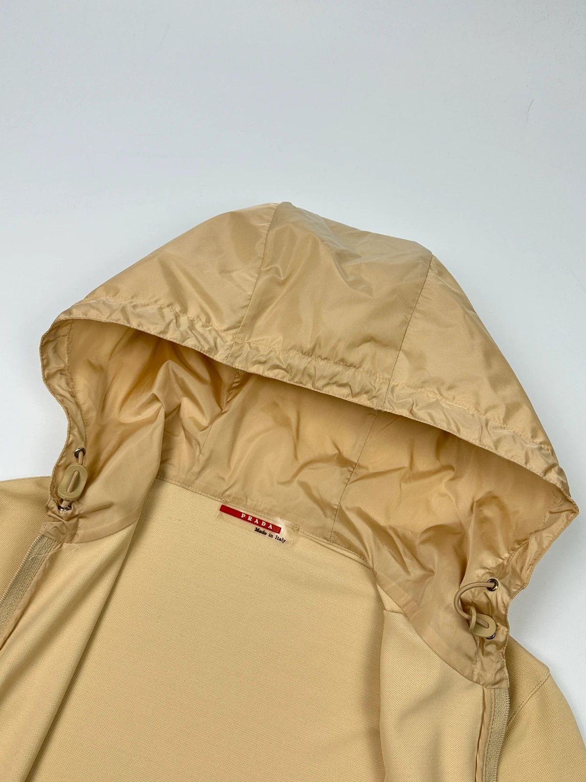 Prada Prada Sport SS2000 Mesh Beige Hooded Nylon Jacket Size S / US 4 / IT 40 - 7 Thumbnail