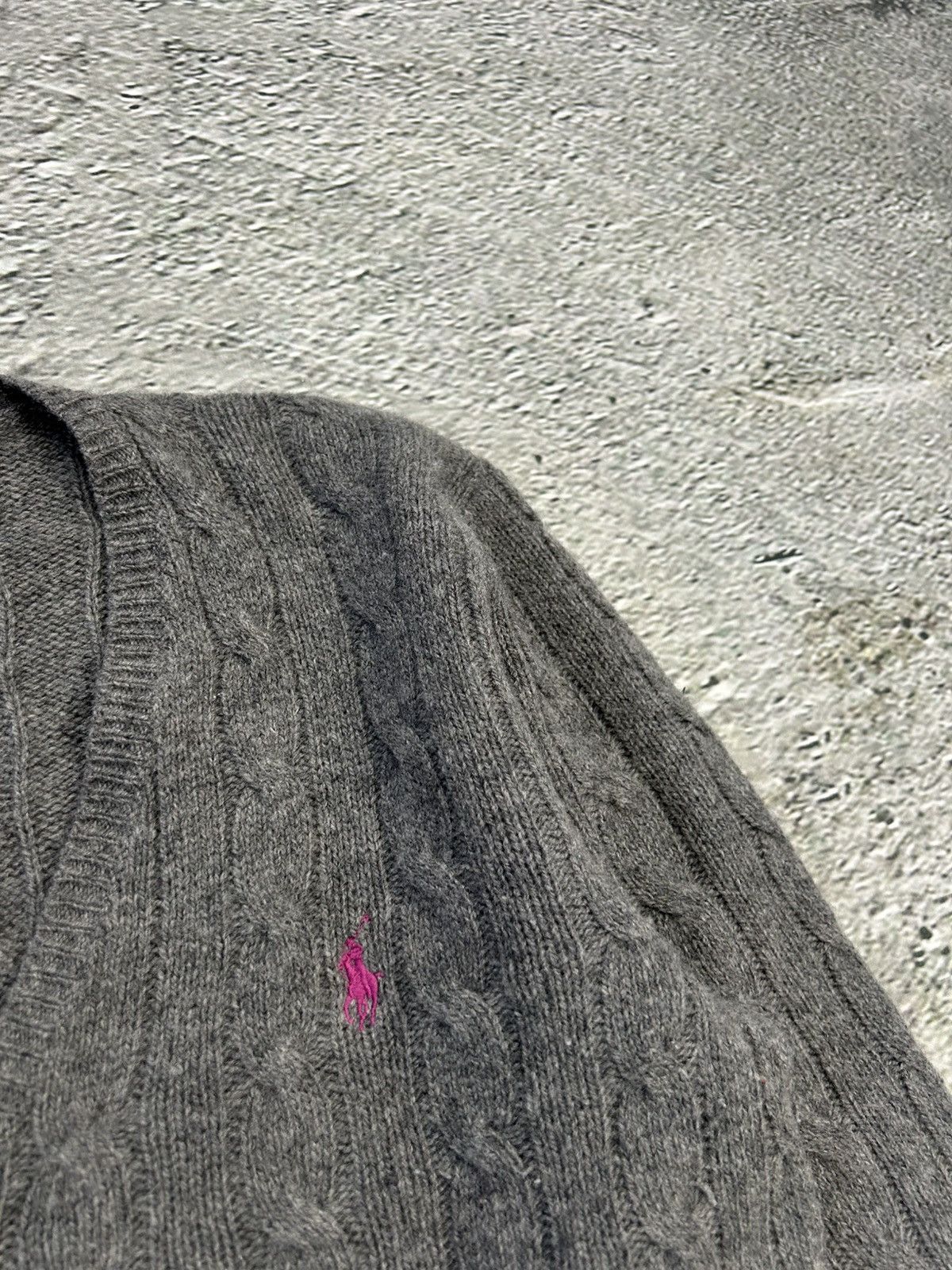 Polo Ralph Lauren × Ralph Lauren × Vintage Polo Ralph Lauren grey wool cashmere sweater vintage knit Size L / US 10 / IT 46 - 4 Thumbnail