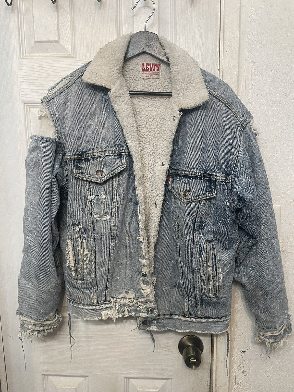 Levi's Vintage Clothing Levis Denim Sherpa Jacket San Francisco Size US S / EU 44-46 / 1 - 1 Thumbnail