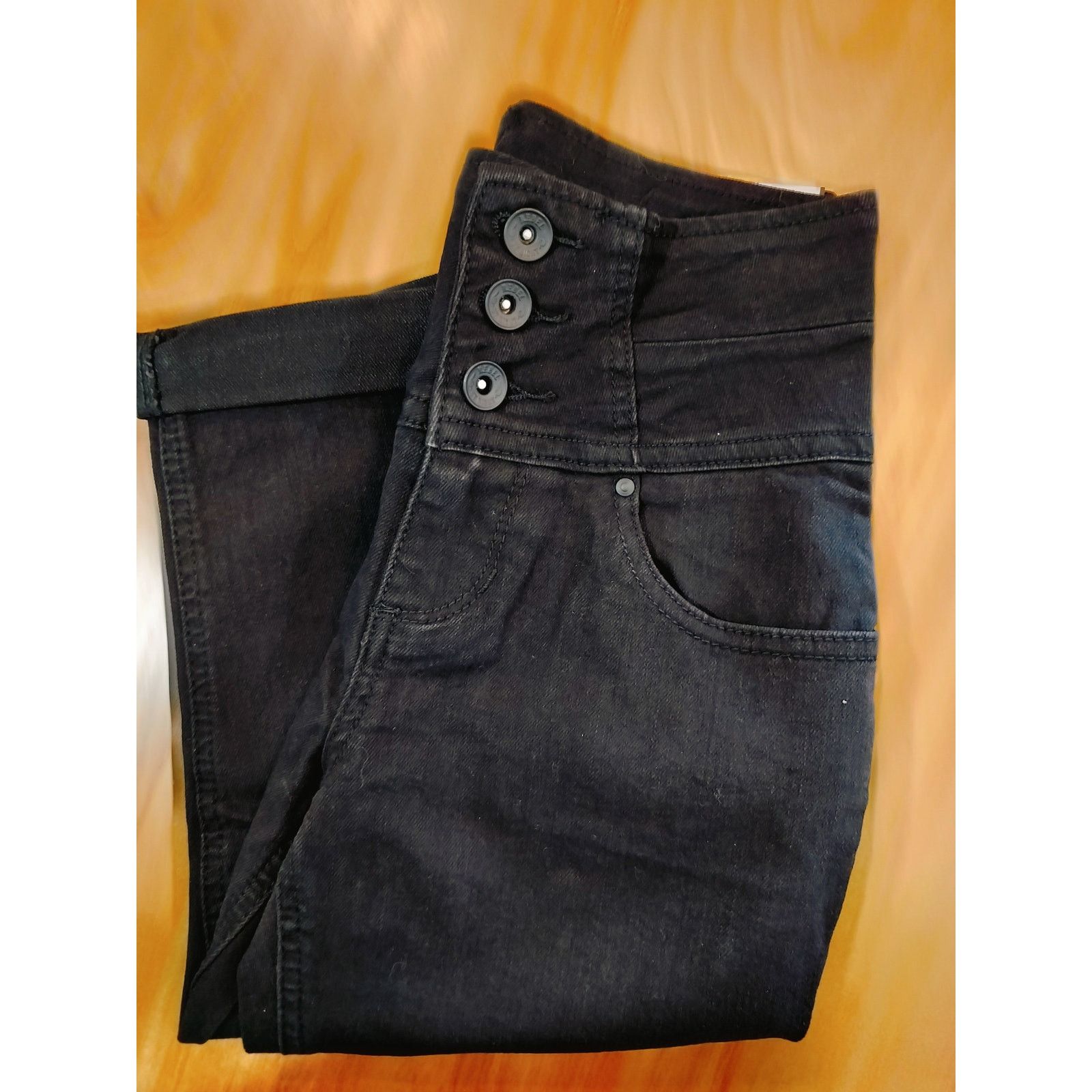 Other Rebel By Right High Waist Cropped Black Skinny Jeans Size 23" - 6 Thumbnail