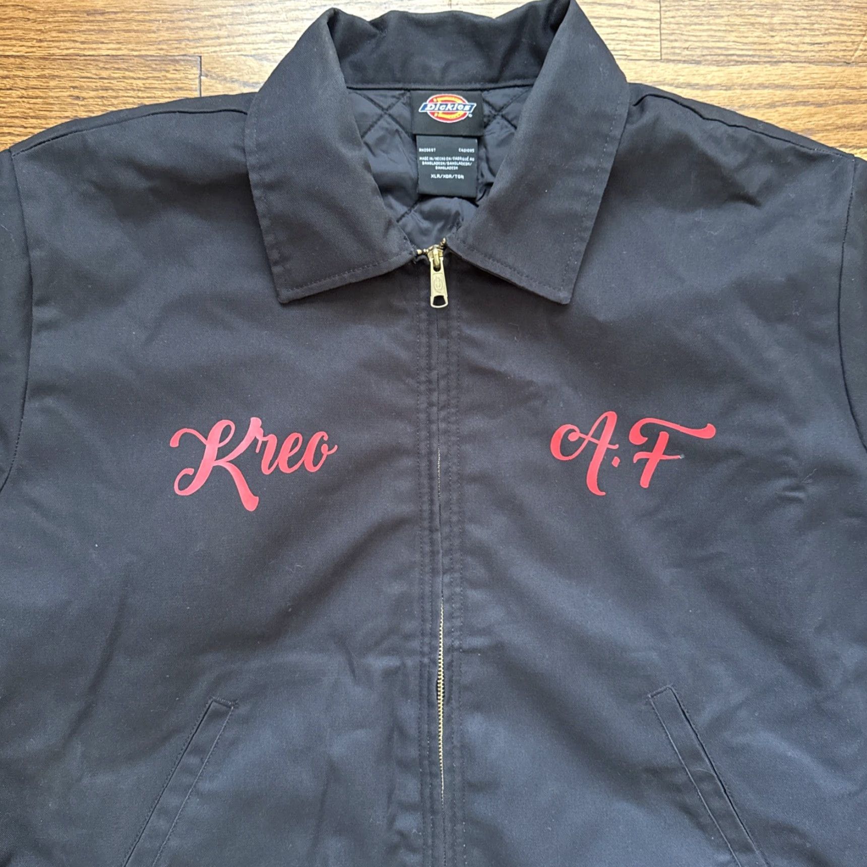 Dickies VINTAGE Dickies Eisenhower Jacket Adams Family Size XL C8 Black Polyester Overcoat Men Regular XL C8 Size US XL / EU 56 / 4 - 3 Thumbnail