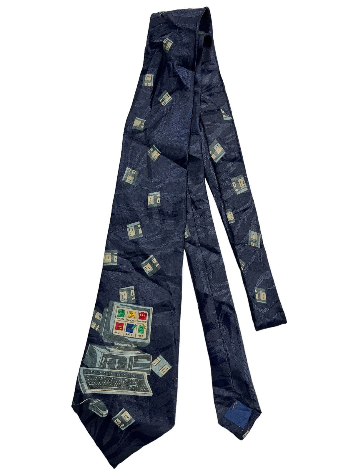 Vintage Vintage 90s Ok Computer Floppy Disk Tie Size ONE SIZE - 1 Thumbnail