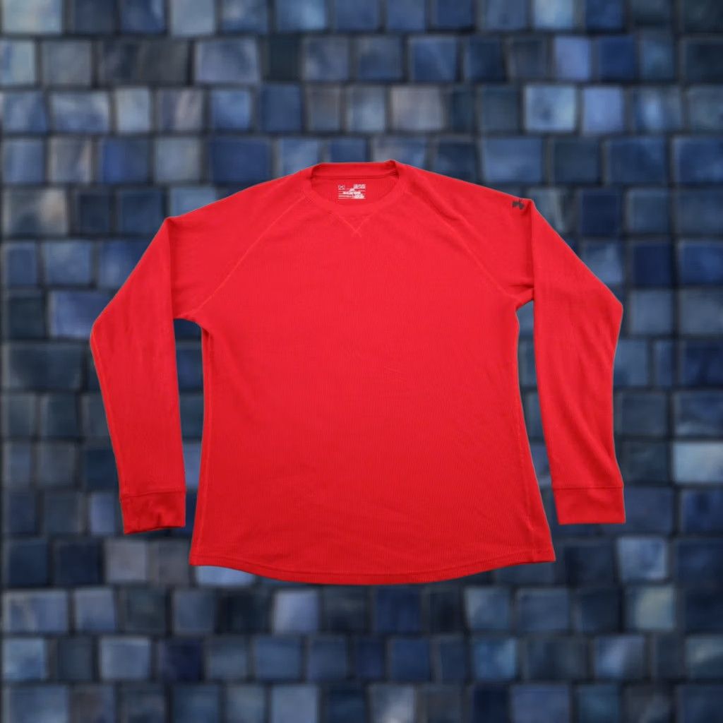 Under Armour UNDER ARMOUR Loose Thermal Shirt Red All Season Gear Mens M Base Layer Shirt Size US M / EU 48-50 / 2 - 1 Thumbnail