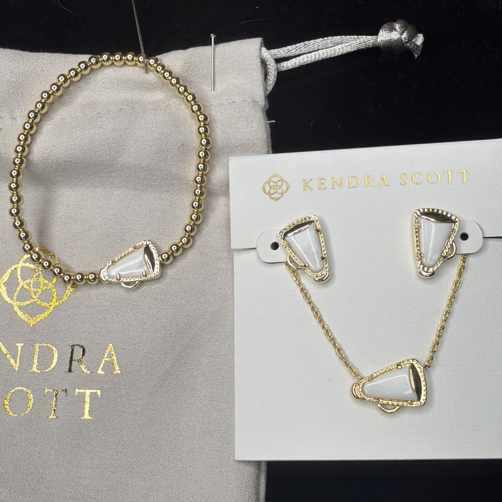 Kendra Scott Kendra Scott Cheer Necklace Earrings Stretch Bracelet 3 Set Size ONE SIZE - 6 Thumbnail
