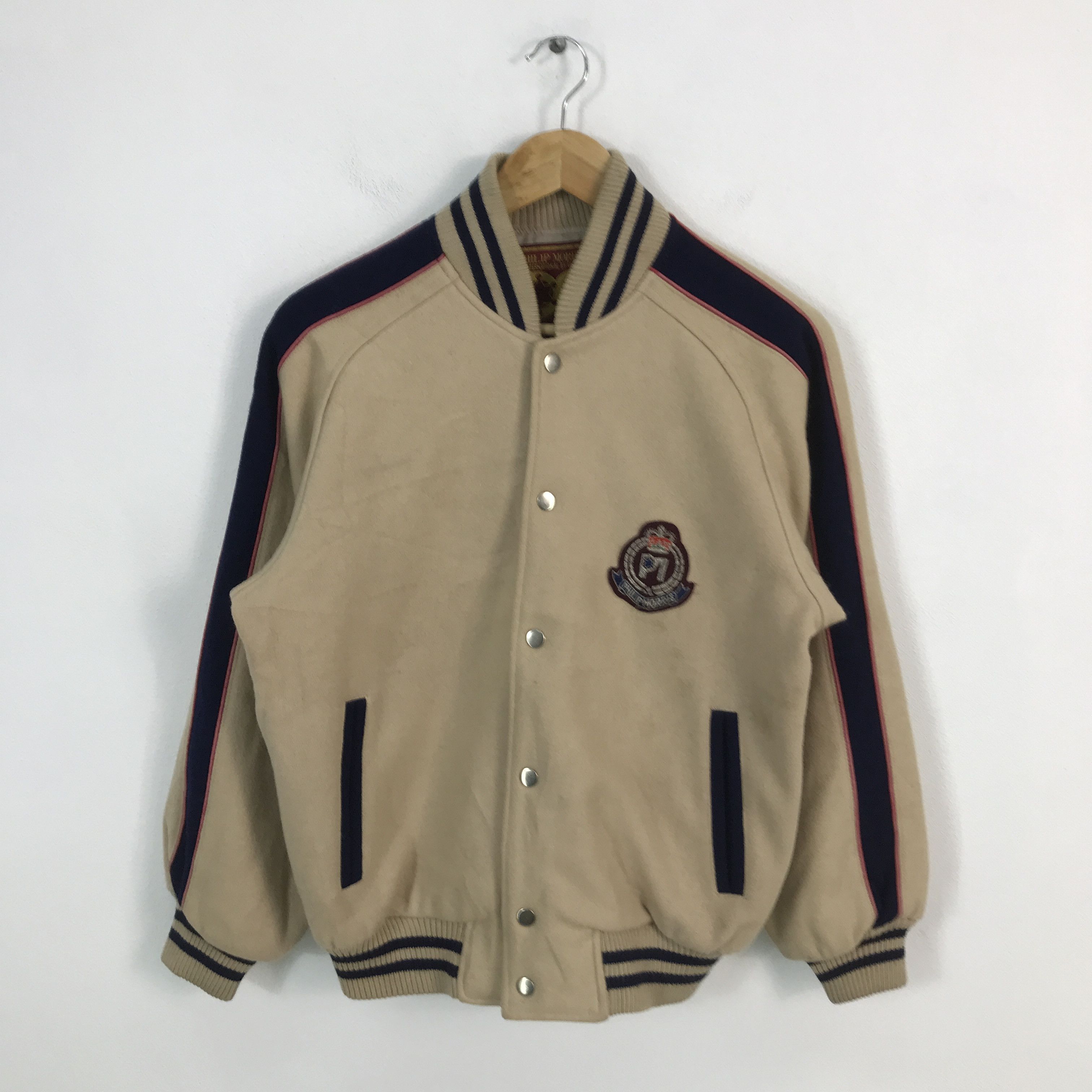 Japanese Brand philip morris japan varsity jacket Size US L / EU 52-54 / 3 - 1 Thumbnail