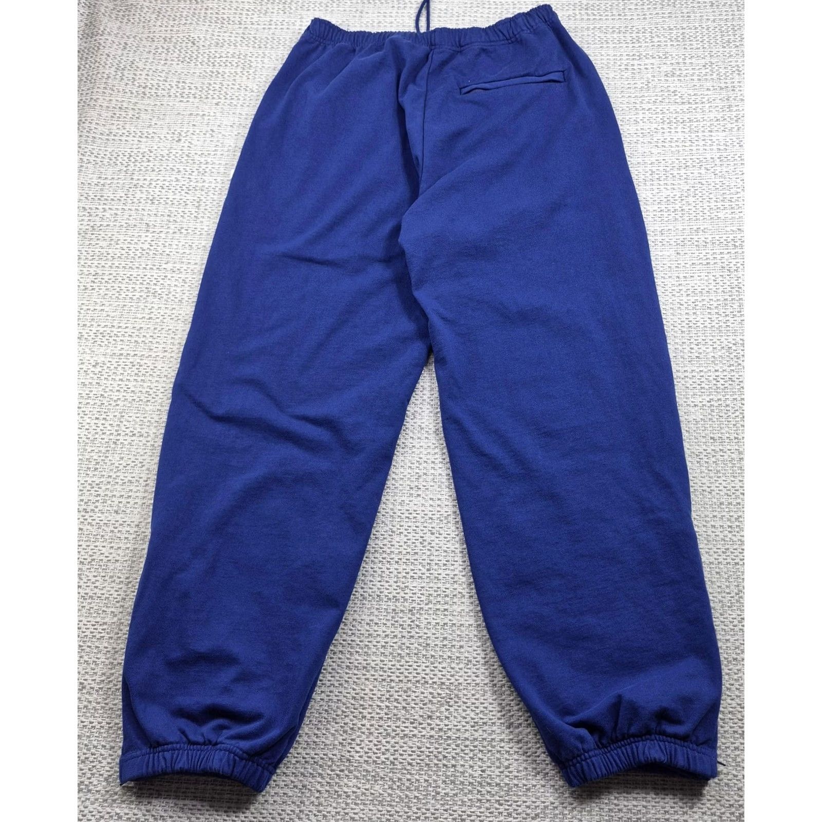 Vintage CAHLUMN Pants Mens XL Blue Heavy Terry Jogger Elastic Waist Zip Pockets Size US 36 / EU 52 - 2 Thumbnail