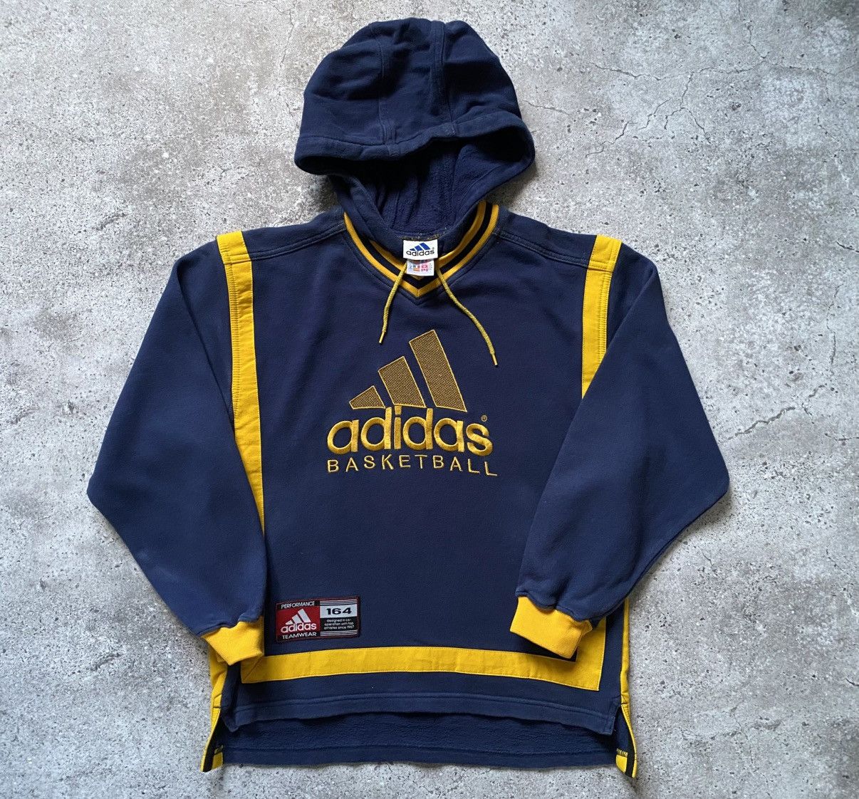 Adidas × Vintage Vintage 90s Adidas Basketball Hoodie Big logo Size US XS / EU 42 / 0 - 1 Thumbnail