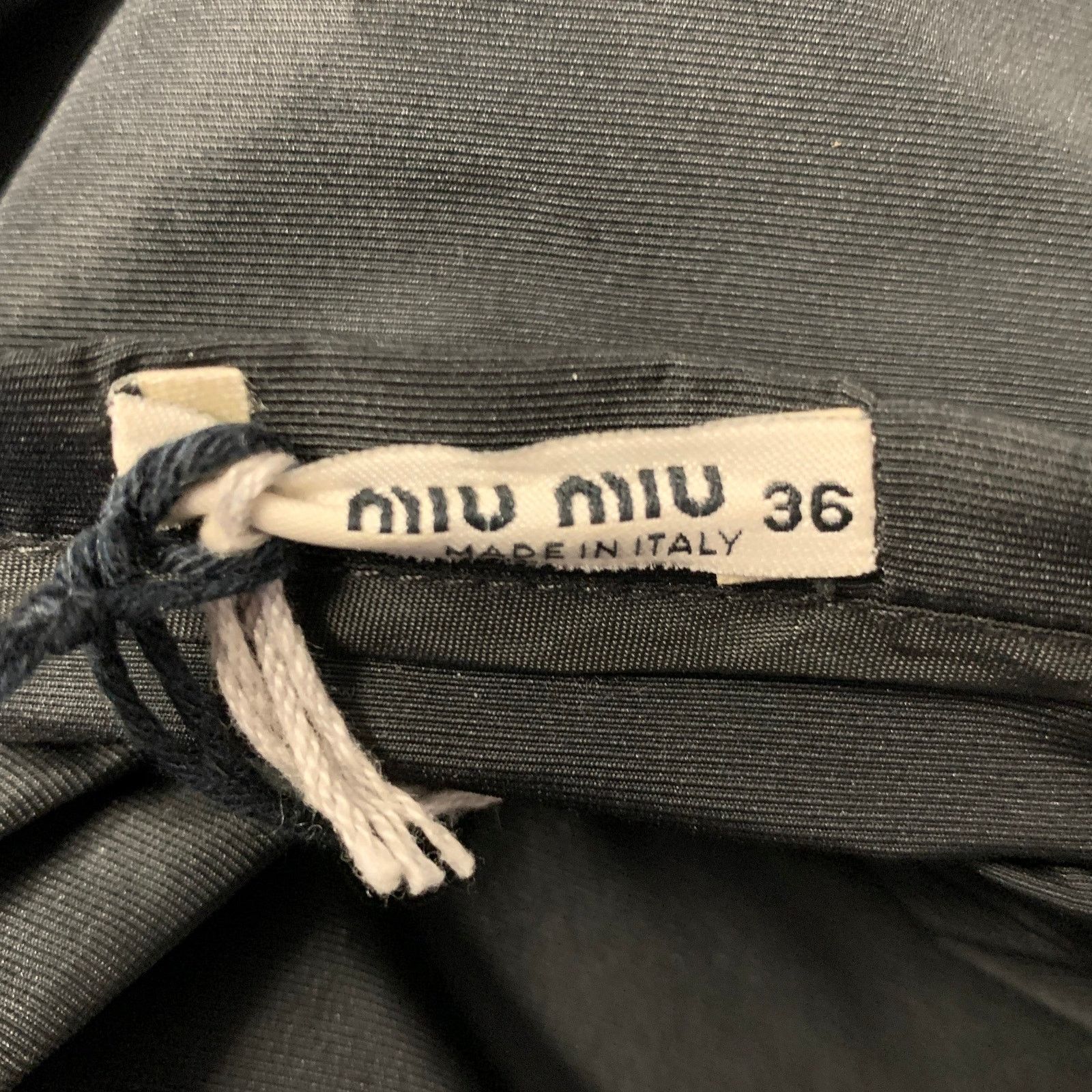 Miu Miu MIU MIU Size 0 Black Nylon Blend High Waisted Mini Skirt Size 25" / US 0 / IT 36 - 8 Thumbnail