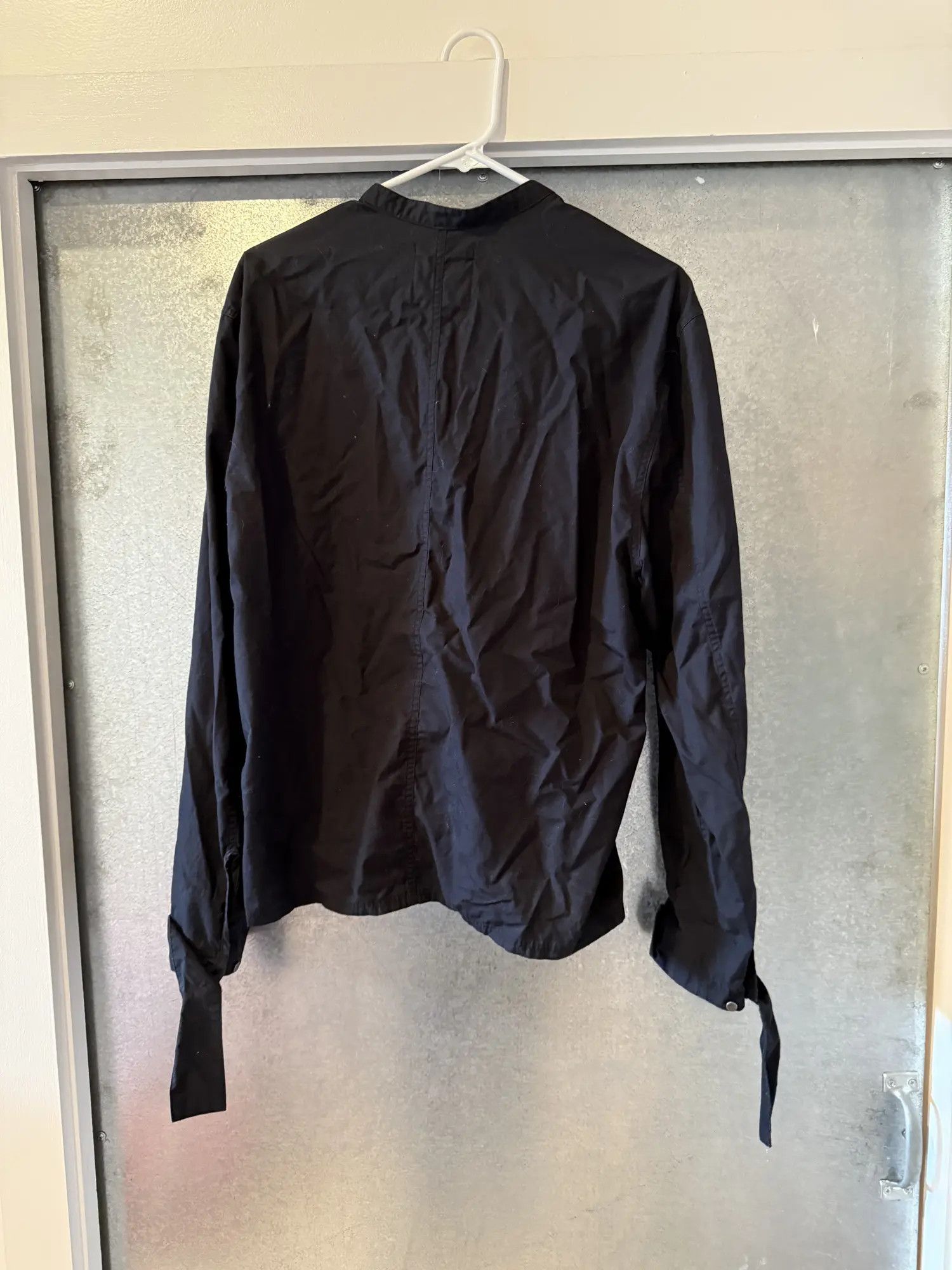 Blk Dnm Cropped Collarless Shirt Size US L / EU 52-54 / 3 - 2 Thumbnail