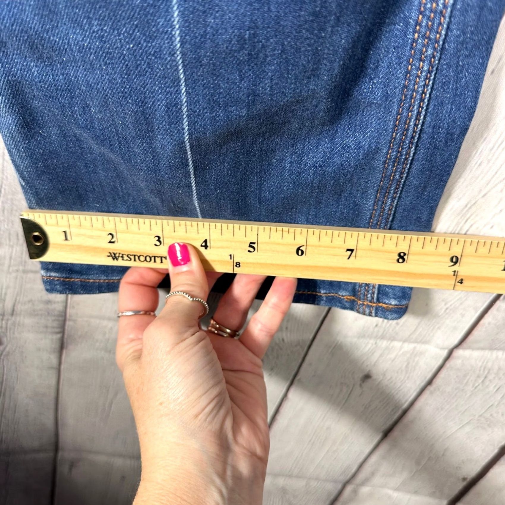 7 For All Mankind 7 For All Mankind Jeans 26 Flynt Wide-Leg Embroidered Back Pocket Blue Denim Jeans Women 26 Inseam 33 Size 26" / US 2 / IT 38 - 5 Thumbnail