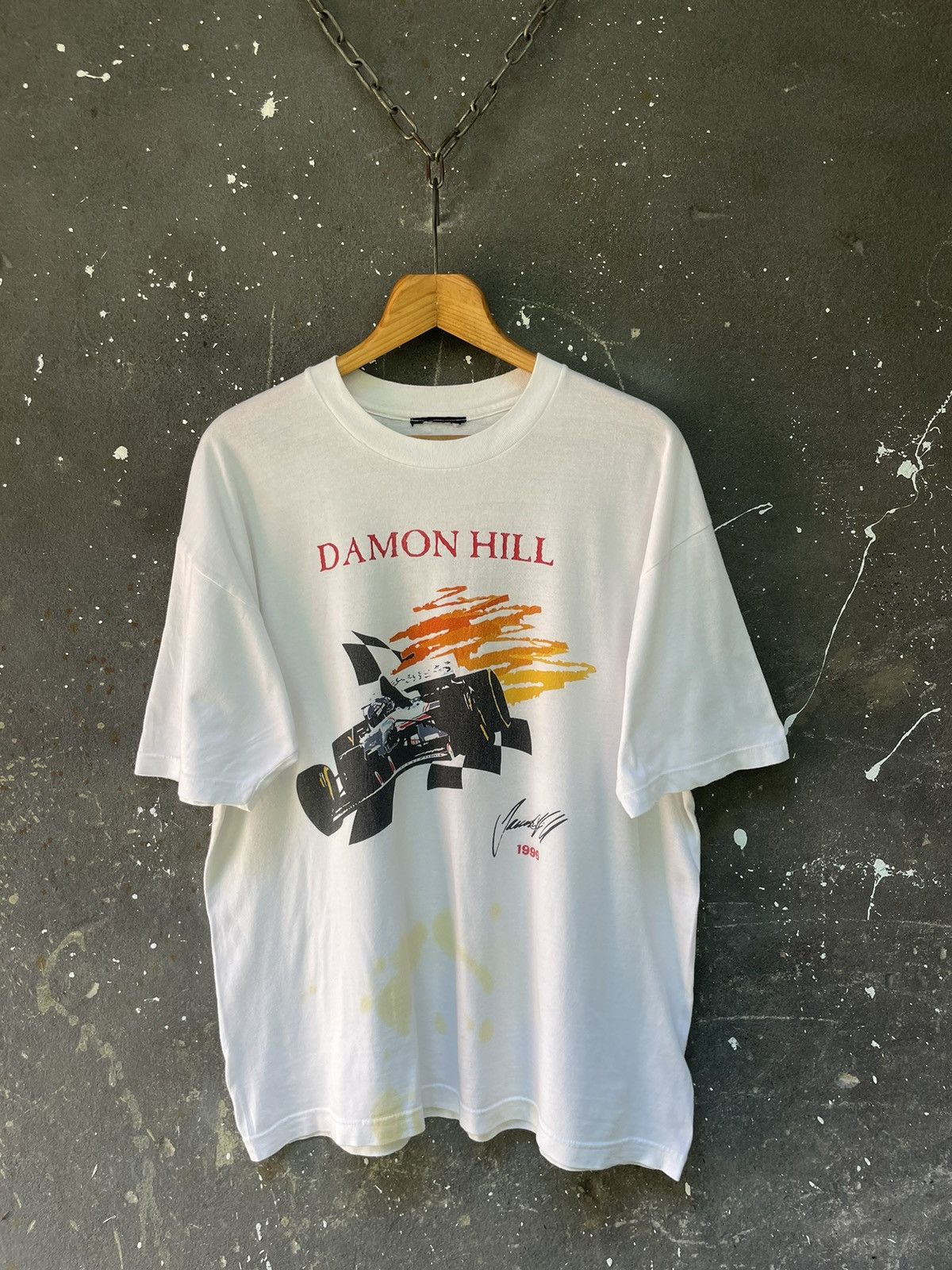 Formula 1 Vintage Damon Hill 1996 World Tour Formula 1 T-Shirt RARE Size US XL / EU 56 / 4 - 1 Thumbnail