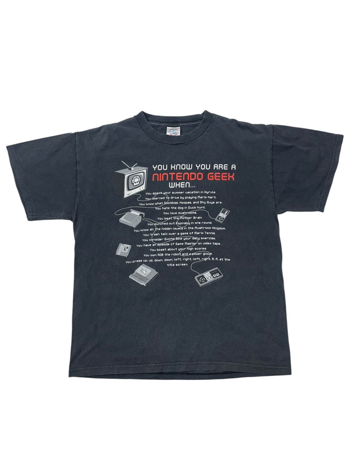 Nintendo × The Game × Vintage Vintage 2005 You Know You Are Nintendo Geek When T-shirt Size US M / EU 48-50 / 2 - 1 Thumbnail