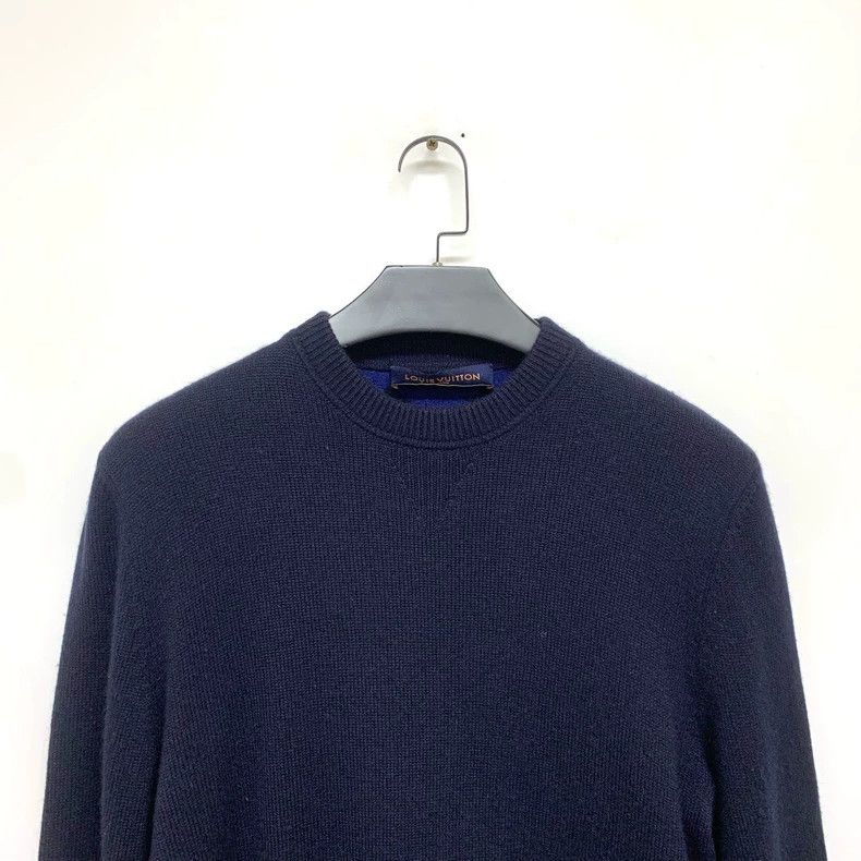 Louis Vuitton Louis Vuitton Dark Blue Full Print Sweater Size US M / EU 48-50 / 2 - 3 Thumbnail