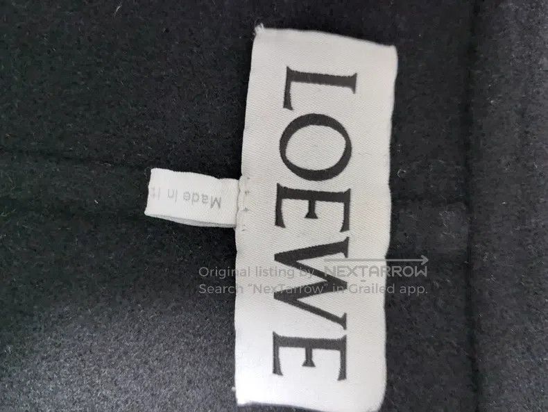 Loewe Loewe Black woolen overcoat with logo on the cuff Size XS / US 0-2 / IT 36-38 - 3 Thumbnail