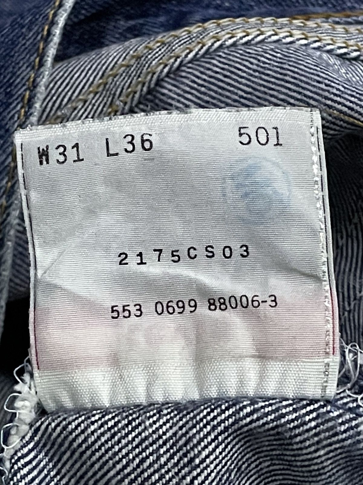 Levi's × Vintage Vintage Levis 501 90s Distressed Jeans Size US 30 / EU 46 - 25 Thumbnail