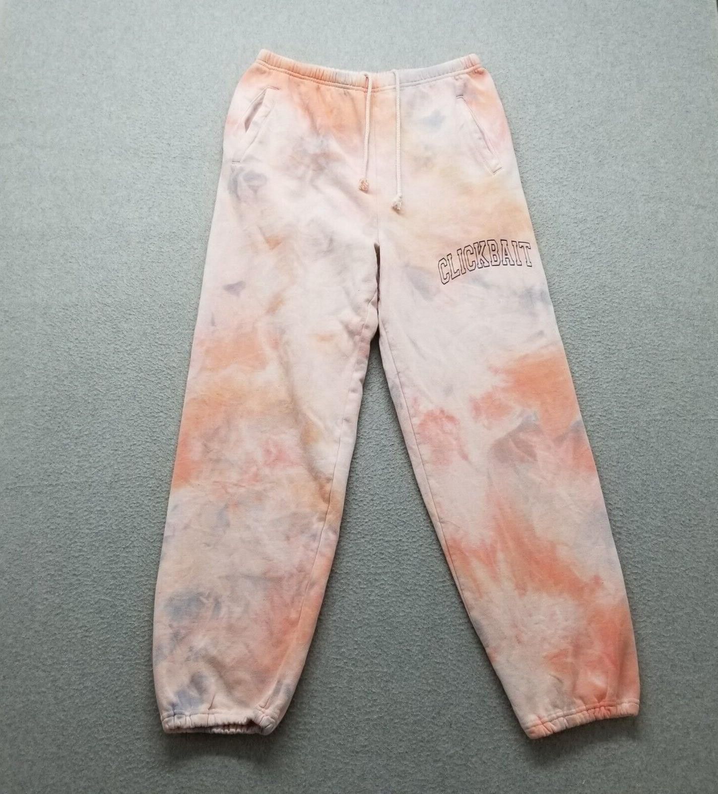 Other Clickbait Pants Womens Tie Dye Pockets Spell Out Logo Jogger Size 28" / US 6 / IT 42 - 1 Thumbnail