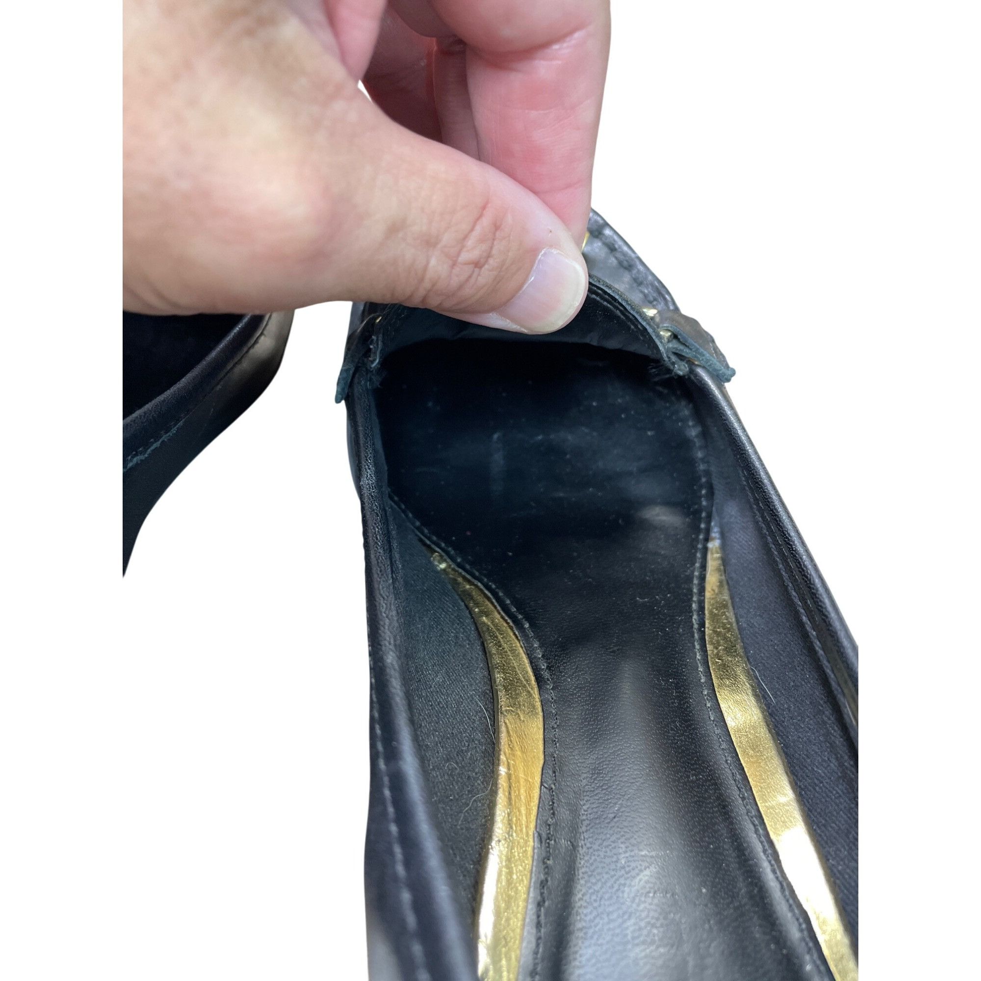 Ralph Lauren Ralph Lauren Lauren Womens Black Leather Wedge Heels Size 7. Size US 7.5 / IT 37.5 - 8 Thumbnail