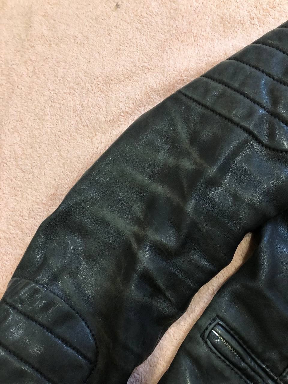Allsaints ALLSAINT Vintage Bomber LEATHER Jacket Zip Front Size M / US 6-8 / IT 42-44 - 6 Thumbnail