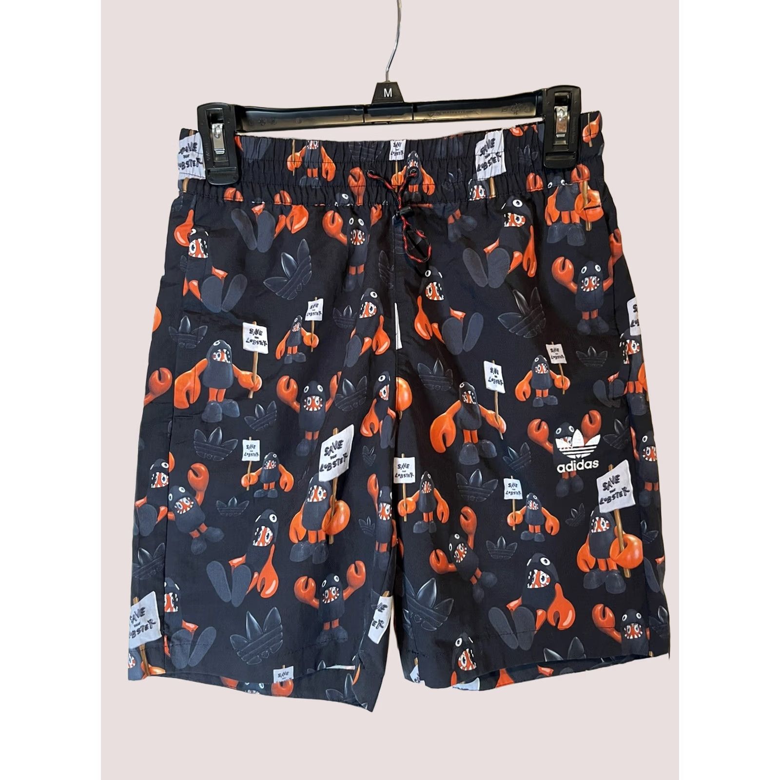 Adidas Adidas Shorts Mens XS Philip Colbert PRIMEGREEN Save The Lobster HA4697 Black Athletic Shorts Mens XS Size US 27 - 1 Thumbnail
