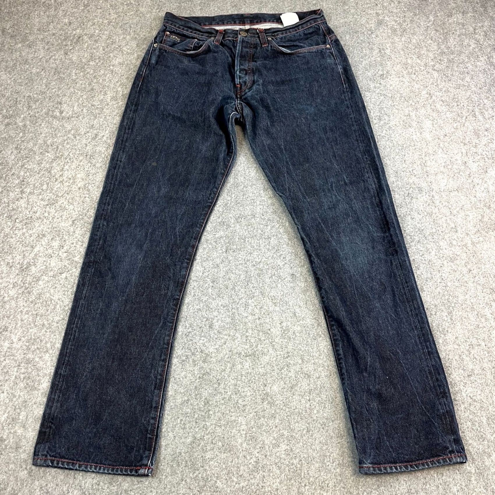 G-Star G-Star Jeans 33 34 Dark Wash Button Fly Tapered 5-Pocket Denim Cotton Mens Regular Jeans Womens? Size US 33 - 2 Thumbnail