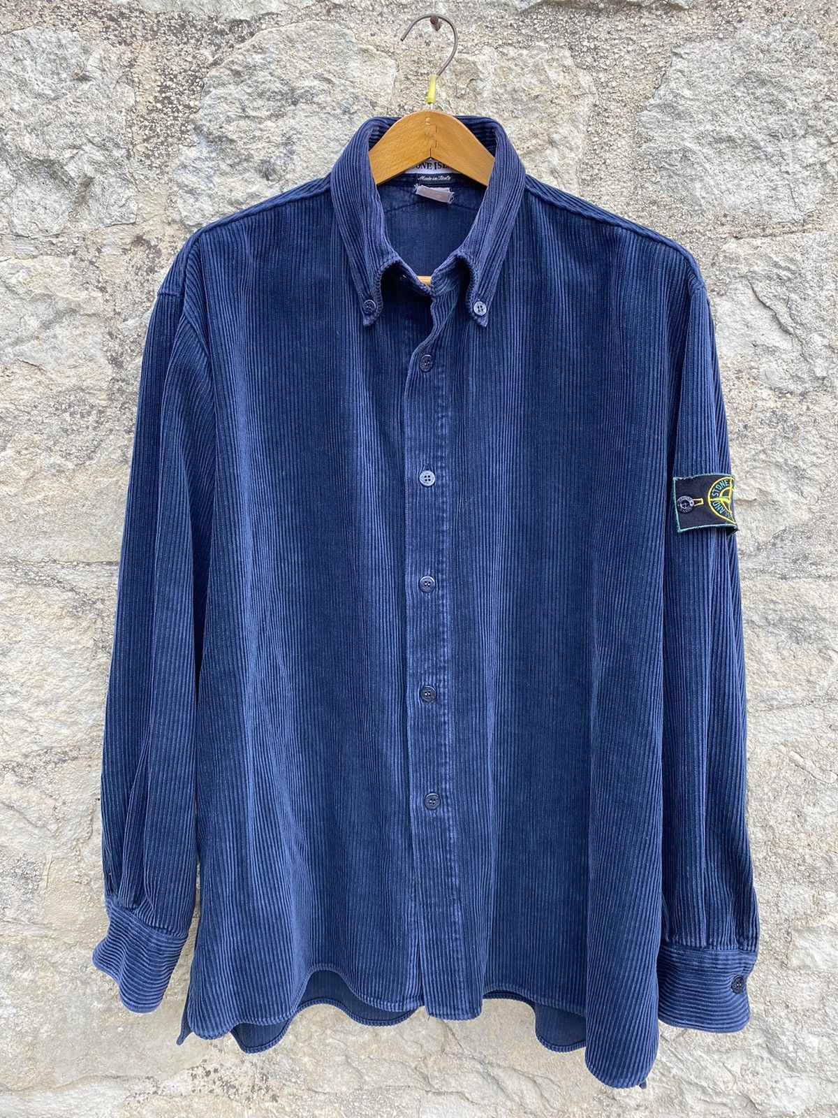 image of Stone Island Navy Jumbo Corduroy in Blue, Men's (Size XL)