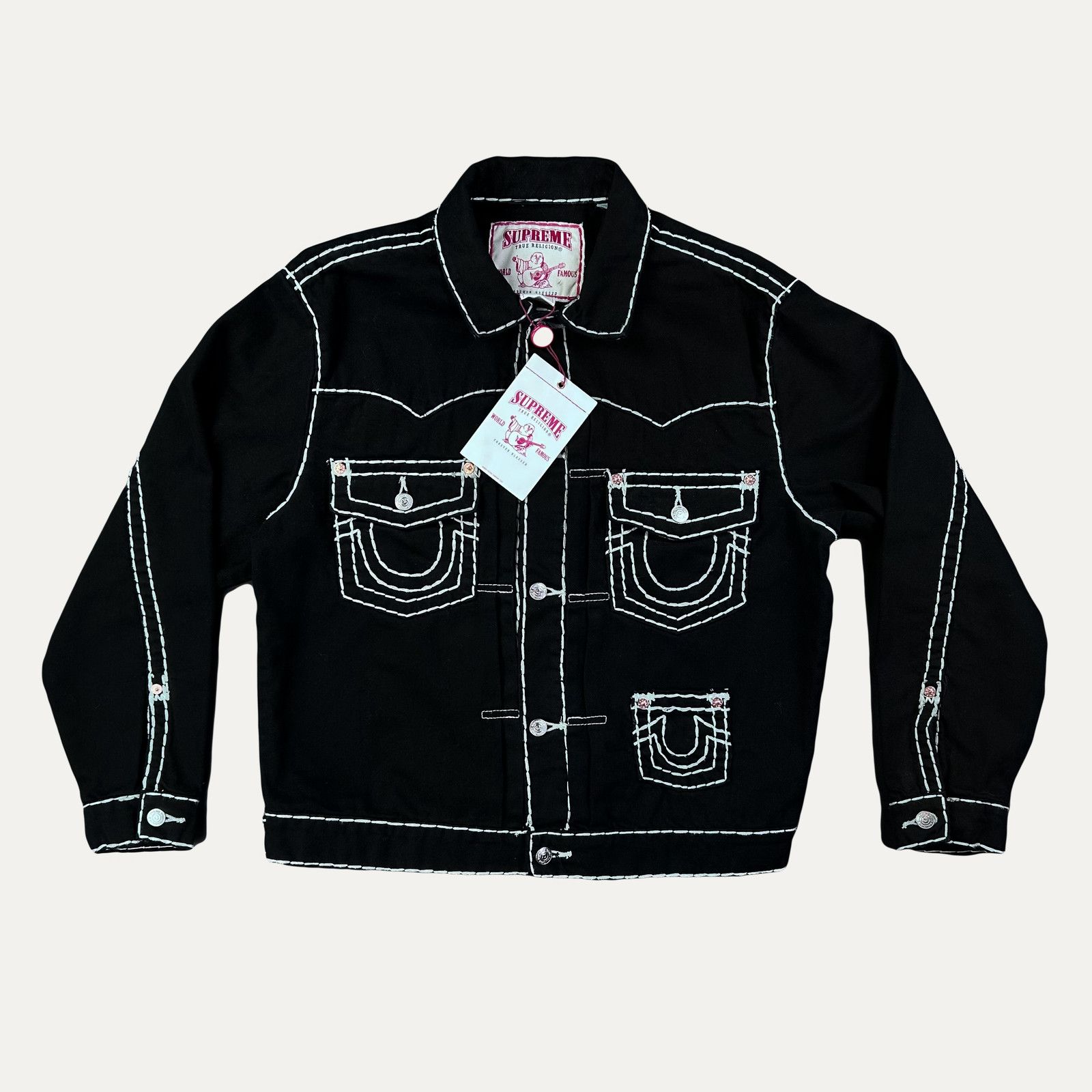 Supreme Supreme Black Ark Denim Trucker Jacket | Grailed
