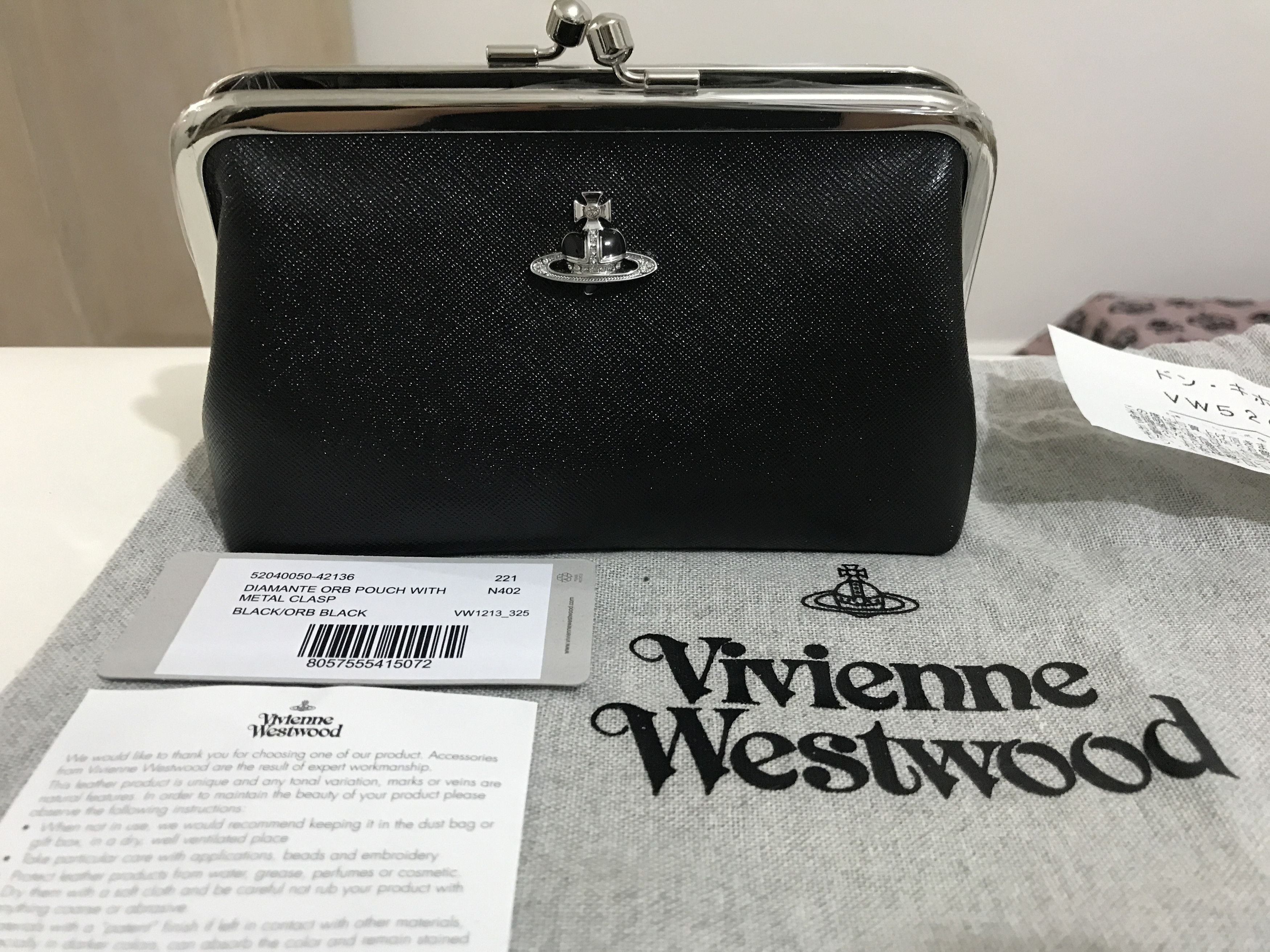 Vivienne Westwood Diamante Orb Pouch/Purse with Metal Clasp | Grailed