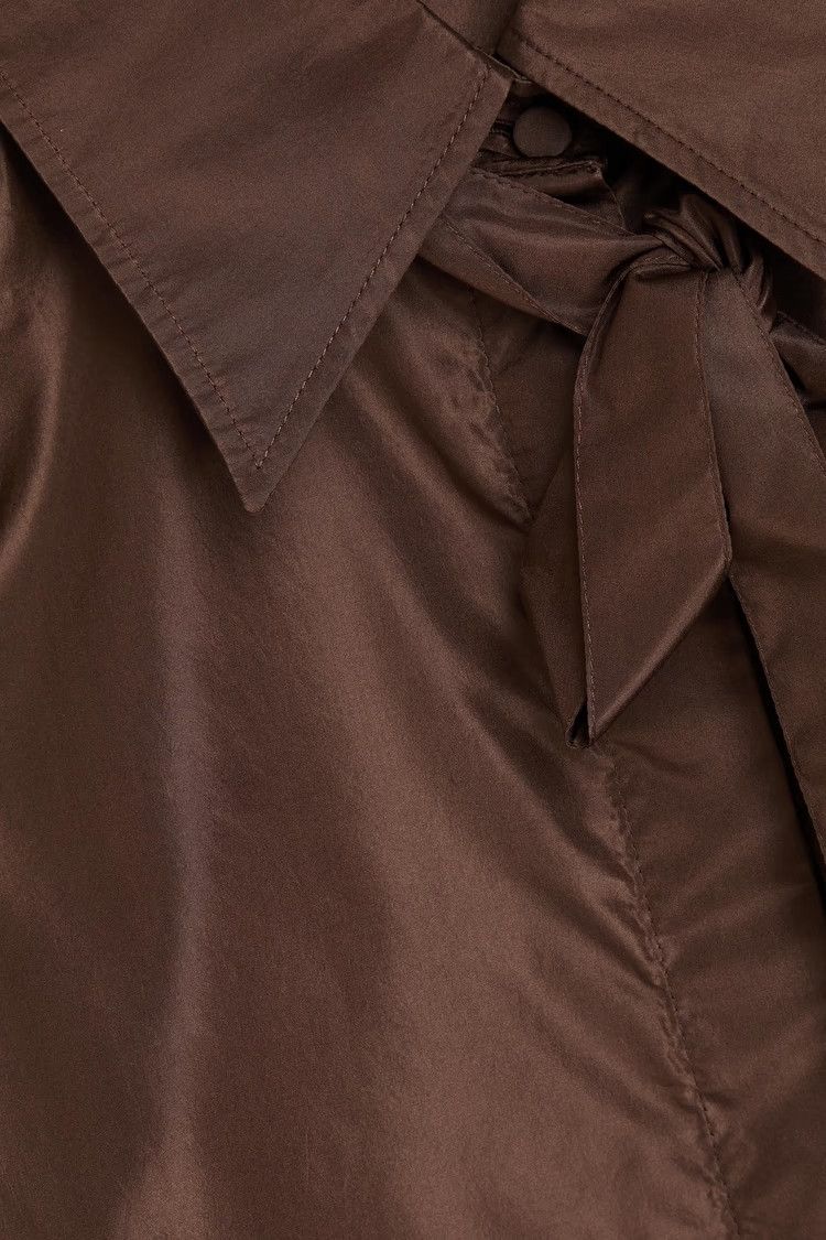 Valentino o1y0326 Silk Shirt in Chocolate Brown Size XS / US 0-2 / IT 36-38 - 4 Thumbnail